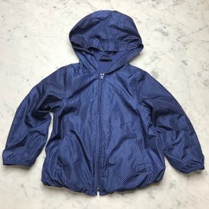 Baby Gap Navy Blue Polka Dot Windbreaker Jacket